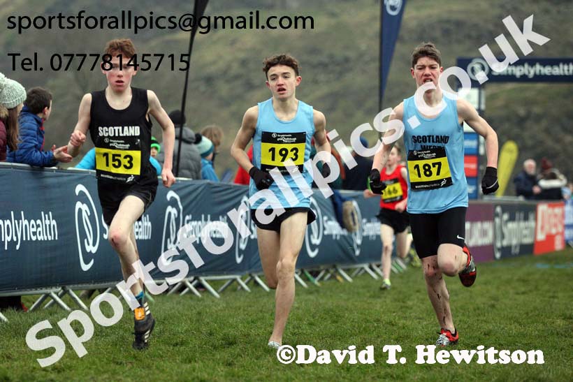 Inter District under-15 boys, 2018 Simplyhealth Great Edinburgh International XCountry. Photo: David T. Hewitson/Sports for All Pics